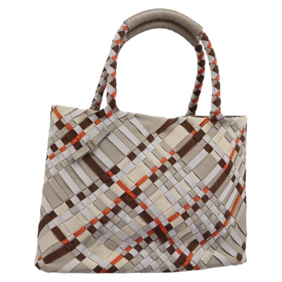 Salvatore Ferragamo Hand Bag Canvas Multicolor Auth 101075V - Picture 3 of 16